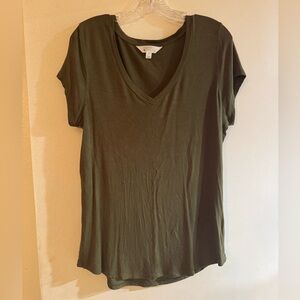 Market & Spruce Khaki Green Blouse